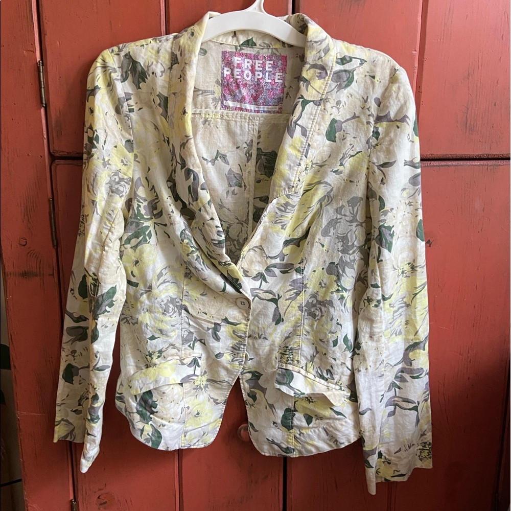 Free People Vintage Floral Cotton Blazer 🌼
